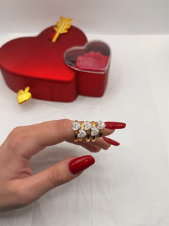 Anello cuoricino “Luce” oro + box San Valentino 🌹