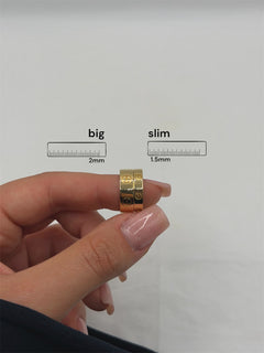 Anello fascia C slim oro