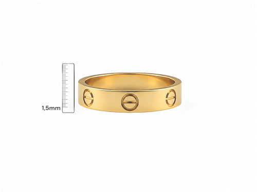 Anello fascia C slim oro