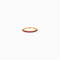 Anello mezza veretta oro e rubini