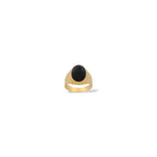 Anello a scudo ovale oro uomo