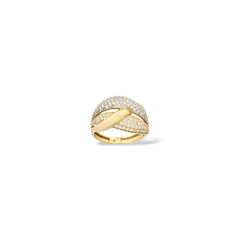 Anello fasce intrecciate oro