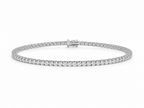 Bracciale tennis oro 9 ct e diamanti bianchi