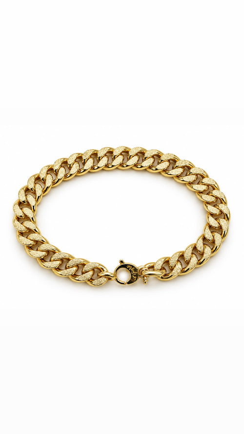Bracciale groumette satinata oro