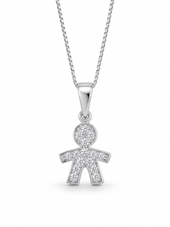 Collana bebe’ maschietto oro zirconato