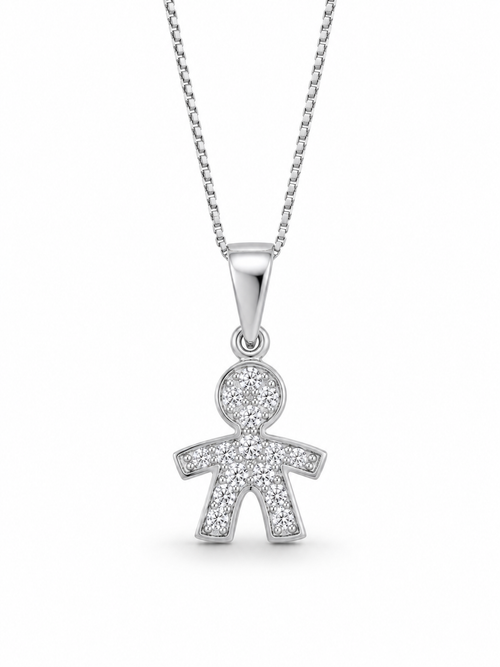 Collana bebe’ maschietto oro zirconato