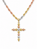 Collana croce milleluci trecolori