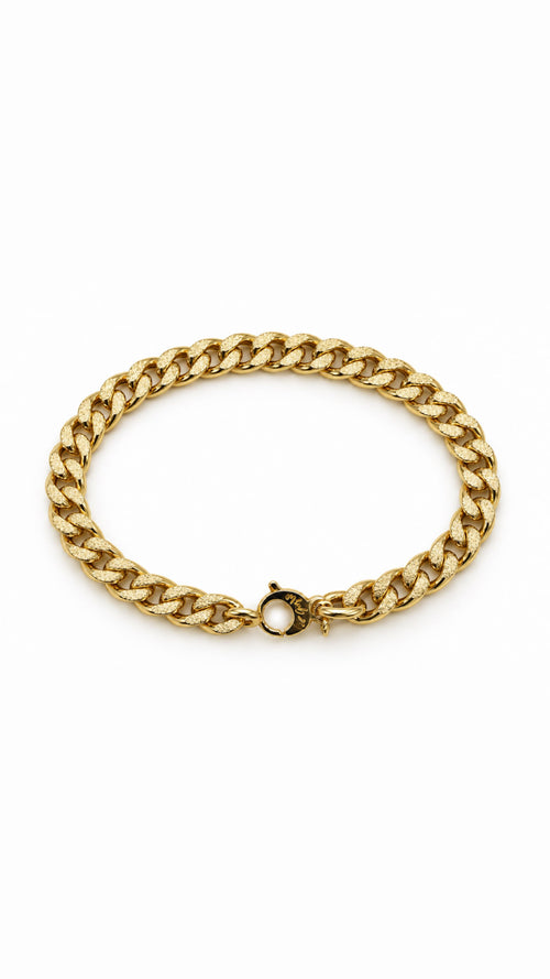 Bracciale groumette satinata oro