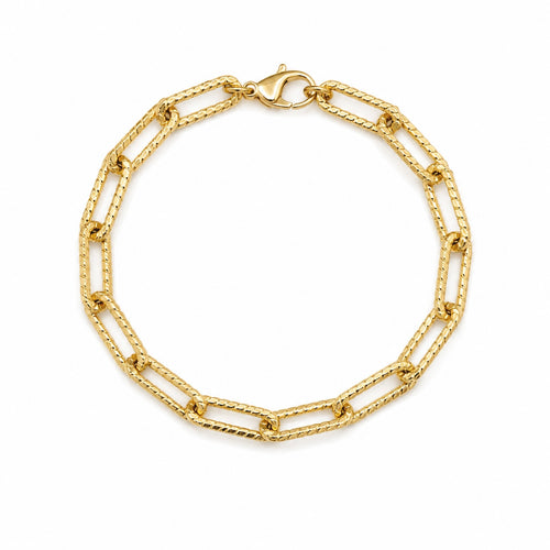 Bracciale catena lavorata oro