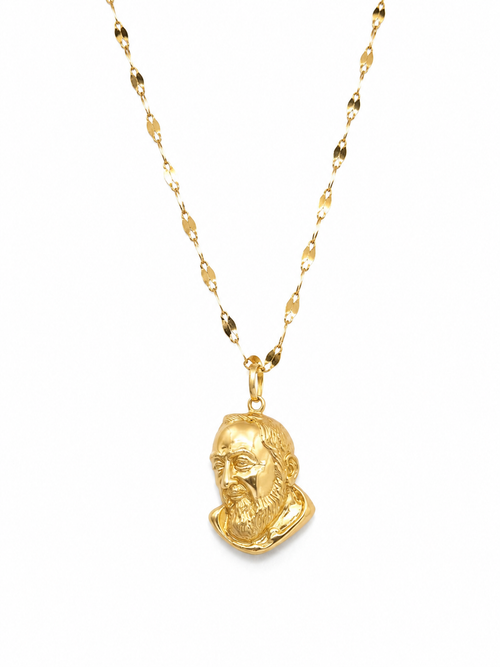 Collana volto Padre Pio oro