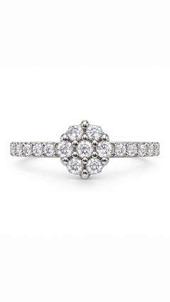 Anello solitario Flowers oro