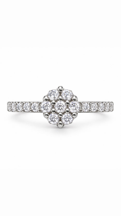 Anello solitario Flowers oro