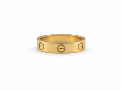 Anello fascia C slim oro