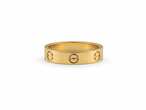 Anello fascia C slim oro