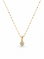 Collana punto luce tondo oro