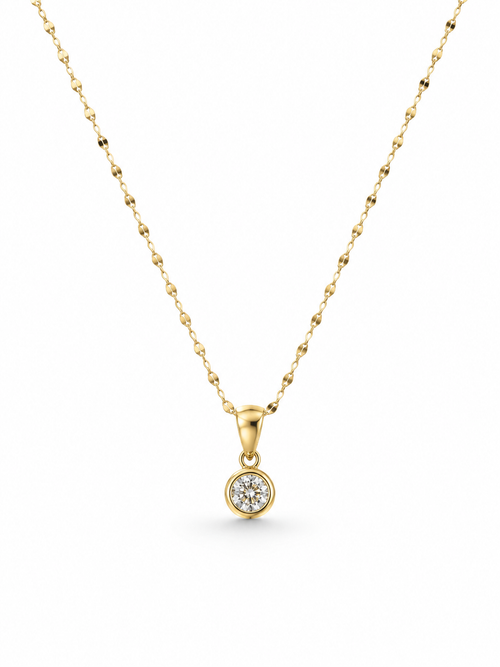 Collana punto luce tondo oro