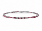 Bracciale tennis oro 9 ct e rubini rossi