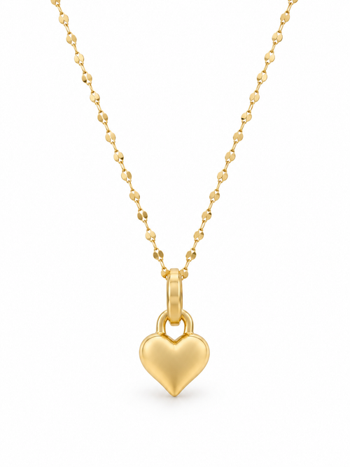 Collana cuore bombato oro