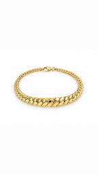 Bracciale groumette a scalare oro BIG