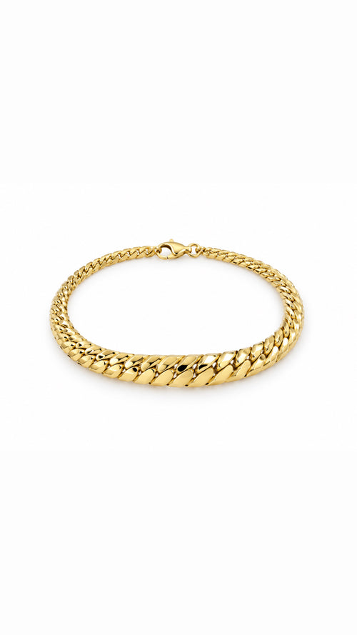 Bracciale groumette a scalare oro BIG