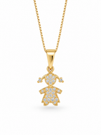Collana bebe’ femmina oro zirconata