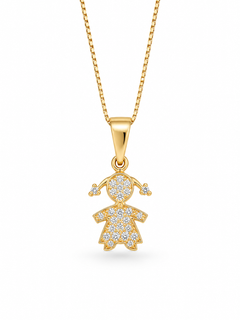 Collana bebe’ femmina oro zirconata