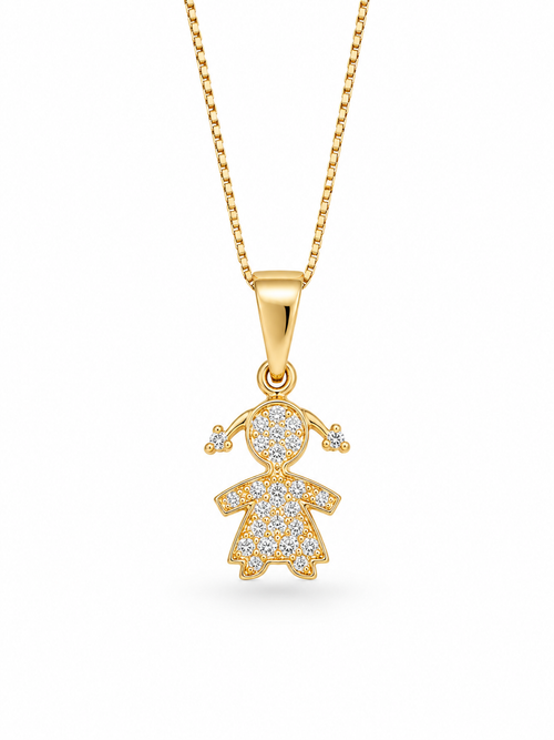 Collana bebe’ femmina oro zirconata