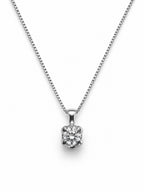 Collana punto luce oro 9 ct e diamante