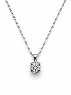 Collana punto luce oro 9 ct e diamante