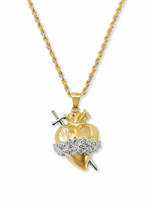 Collana CUORE SACRO SPADA oro