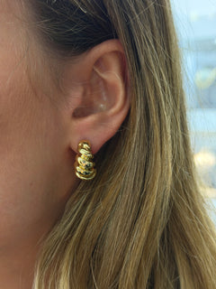 Orecchini croissont small oro