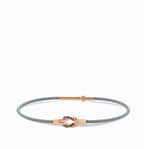 Bracciale MAN grigio oro & diamanti