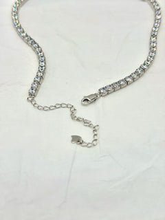 Collana choker TENNIS argento