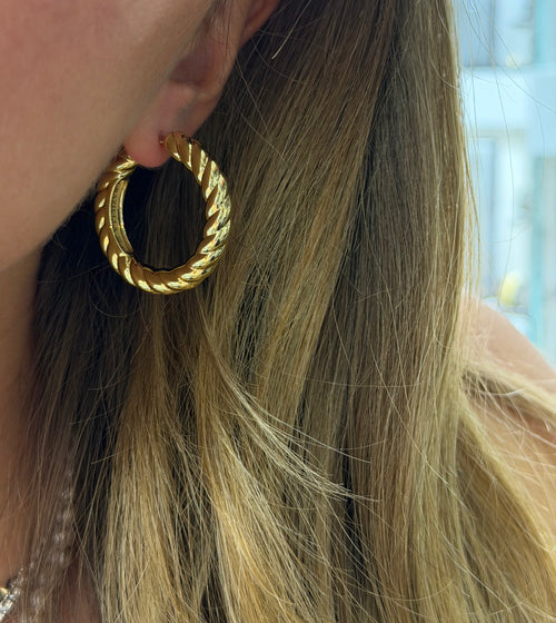 Orecchini torchon basic oro