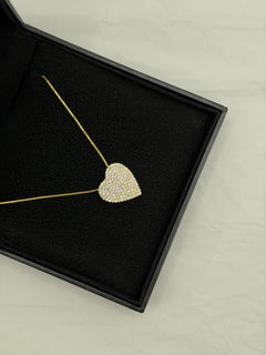 Collana BIG HEART zirconato argento