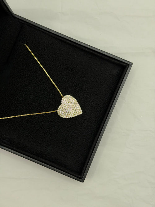 Collana BIG HEART zirconato argento