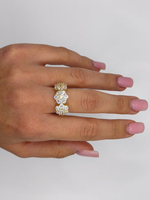 Anello trilogy FLOWERS SUPER BIG argento