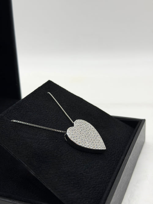 Collana BIG HEART zirconato argento