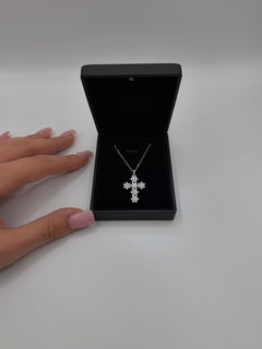 Collana croce FLOWERS argento