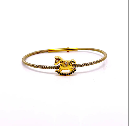 Bracciale cavalluccio a dondolo oro 9ct e diamanti