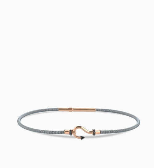 Bracciale MAN grigio oro & diamanti