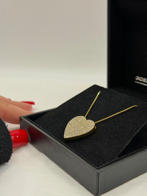 Collana BIG HEART zirconato argento