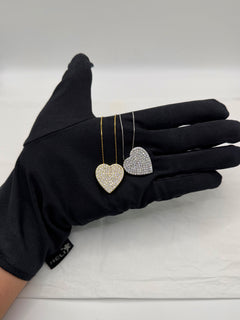 Collana BIG HEART zirconato argento