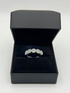 Anello 5 pietre FLOWERS argento