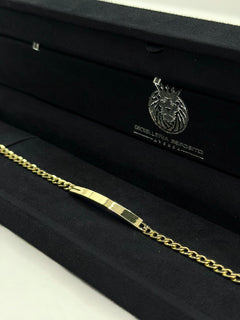 Bracciale targhetta personalizzato oro