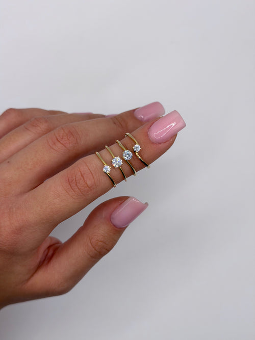 Anelli solitari oro small