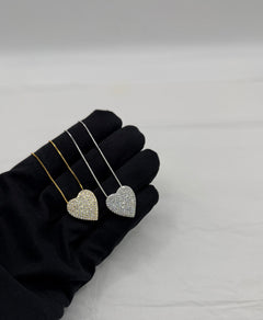 Collana BIG HEART zirconato argento