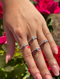 Anello taglio quadrato diamanti