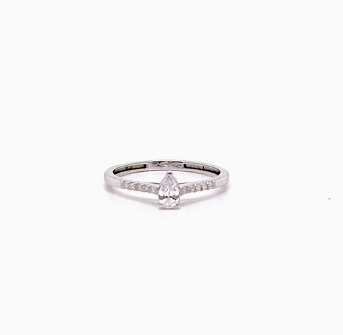 Anello goccia diamanti