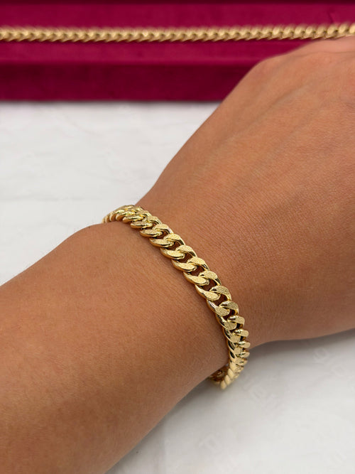 Bracciale groumette SATINATA oro